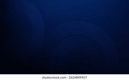 Midnight Blue Concentric Circle Pattern Background for Modern Designs, Artistic Themes, Minimalist Projects and Circular Presentation Elements 4k Resolution