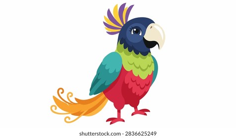Midnight Blue Macaw With Ruby Belly And Orange Tail