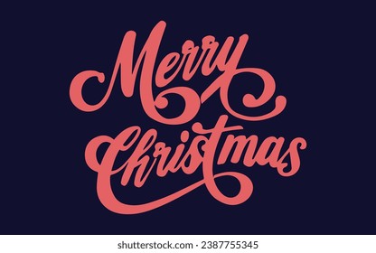 Midnight Blue Merry Christmas Greetings Card