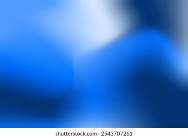 Fondo borroso abstracto vibrante azul medianoche. Textura de grano. Ilustración abstracta colorida con malla de gradiente. La Plantilla se puede utilizar como Fondo de pantalla de una computadora portátil o teléfono celular y Anuncio