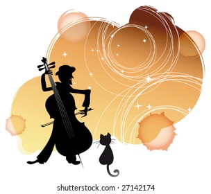 Midnight blues. Vector art.