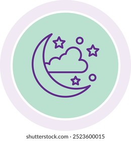 Midnight Icon Symbolizing the Start of a New Day and New Year Celebrations, Capturing the Essence of Time