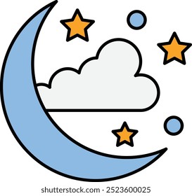 Midnight Icon Symbolizing the Start of a New Day and New Year Celebrations, Capturing the Essence of Time