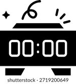 The midnight icon is typically used to mark the start of the New Year or countdown.