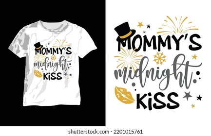 midnight kiss - Christmas Day Special T-shirt Design vector. Best use for T-Shirt, mag, sticker, wall mat, etc.