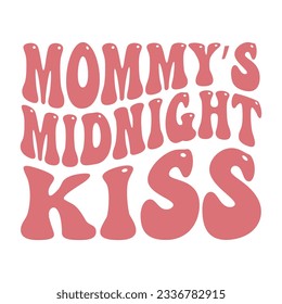 Mommy’s Midnight Kiss t-shirt design, vector file 