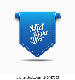 Midnight Offer Blue Vector Icon Design