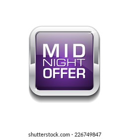 Midnight Offer Purple Vector Icon Button