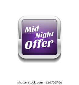 Midnight Offer Purple Vector Icon Button