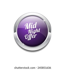 Midnight Offer Purple Vector Icon Button