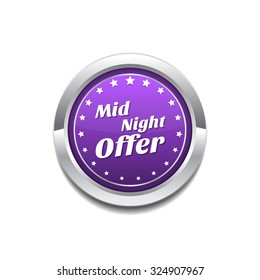 Midnight Offer Purple Vector Icon Button
