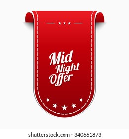 Midnight Offer Red Vector Icon Design