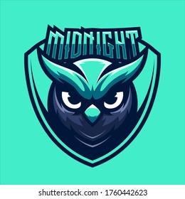 MIDNIGHT OWL LOGO VECTOR ILLUSTRATION