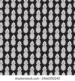 Midnight Pineapple Abstract Carnival Mosaic Vector can be use for background and apparel design