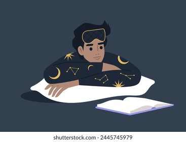 Midnight Reader, A Cozy Bedroom Moment with a book