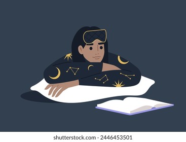 Midnight Reader, A Cozy Bedroom Moment with a book