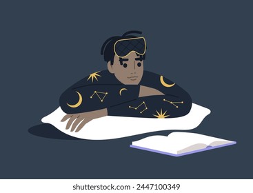 Midnight Reader, A Cozy Bedroom Moment with a book
