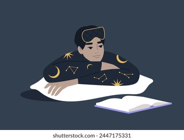 Midnight Reader, A Cozy Bedroom Moment with a book