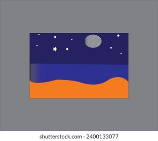 Midnight Shore: Serene beach, starry sky, gentle waves. Artist blends deep hues, inviting viewers to embrace nature's beauty in the tranquil night