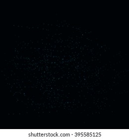 Midnight sky. Stars in the sky. Night, universe, space, snow. Fireflies. Template for save date cards. Vector illustration.