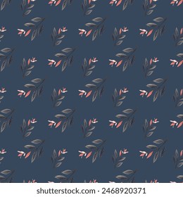 Mitternacht Wildblumen nahtlose Vektorgrafik Muster Design