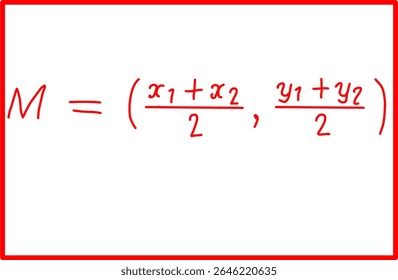 ponto médio da fórmula matemática de dois pontos. geometria analítica, coordenadas dos pontos e distância