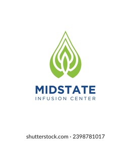 midstate infusion centre drop Logo Design