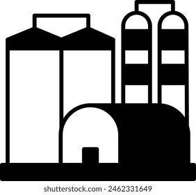Midstream facilities Vector Icon Design, crude oil and natural Liquid Gas Symbol, Petroleum and gasoline Sign, power and energy market stock illustration, natural gas liquids processing unit Concept