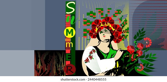 Midsummer is a celebration of summer and light, and is one of the most celebrated holidays in Sweden,Estonia,Lithuania,Latvia. June festival party. Vector illustration.