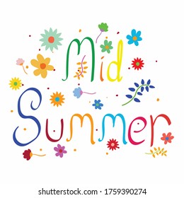 mediodía de verano. mediodía de sweeden. vector de comillas. vector colorido. ilustración vectorial. EPS10