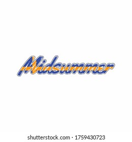 Midsummer handlettering vector. sweeden midsummer. vector handlettering. EPS10