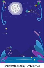 Midsummer Night's Dream concept poster vertical  Editable Clip Art 