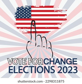 Midterm elections 2023 campaign poster