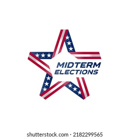 Midterm elections in US. The original poster for the election campaign for the Senate.