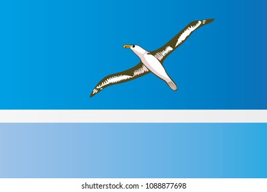 Midway Atoll Flag. Vector Illustration Symbol.
