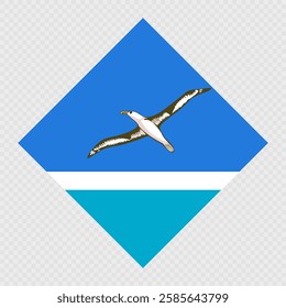 Midway Atoll rhombus flag. Vector illustration.