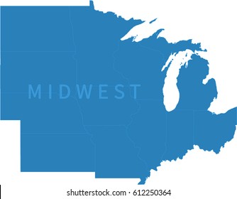 Midwest US Map