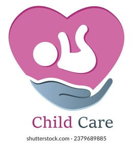 midwife, delivery room, child care, kindergarten, infant, baby - logo, icon, symbol