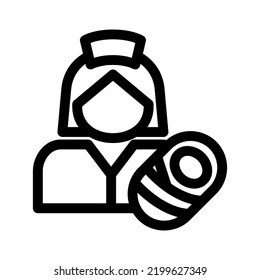 midwife icon or logo isolated sign symbol vector illustration - high quality black style vector icons
