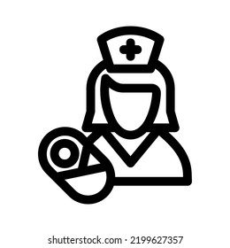 midwife icon or logo isolated sign symbol vector illustration - high quality black style vector icons
