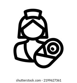 midwife icon or logo isolated sign symbol vector illustration - high quality black style vector icons
