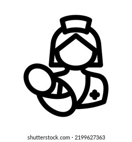 midwife icon or logo isolated sign symbol vector illustration - high quality black style vector icons
