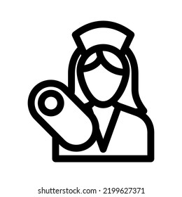 midwife icon or logo isolated sign symbol vector illustration - high quality black style vector icons
