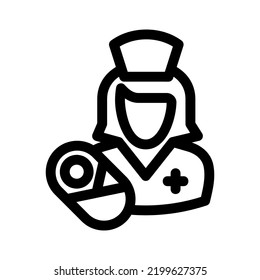 midwife icon or logo isolated sign symbol vector illustration - high quality black style vector icons
