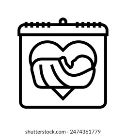 the midwife international day line icon vector. the midwife international day sign. isolated contour symbol black illustration