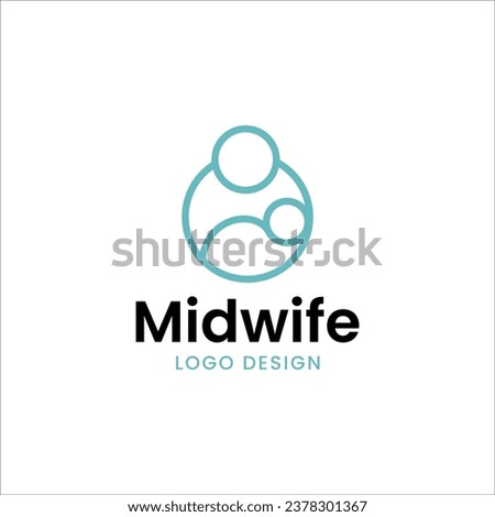 Midwife Line Logo design vector template