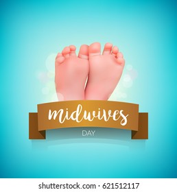 Midwives day 5 may. Vector illustration for International Midwives day greeting cards, Midwives day banners or print.