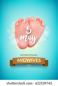 Midwives day 5 may. Vector illustration for International Midwives day greeting cards, Midwives day banners or print.
