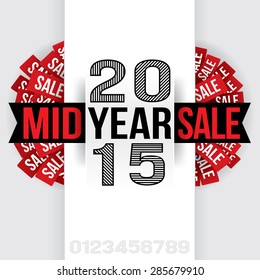 Midyear Sale. Vector Illustration