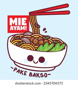 Mie Ayam Bakso, food from indonesia